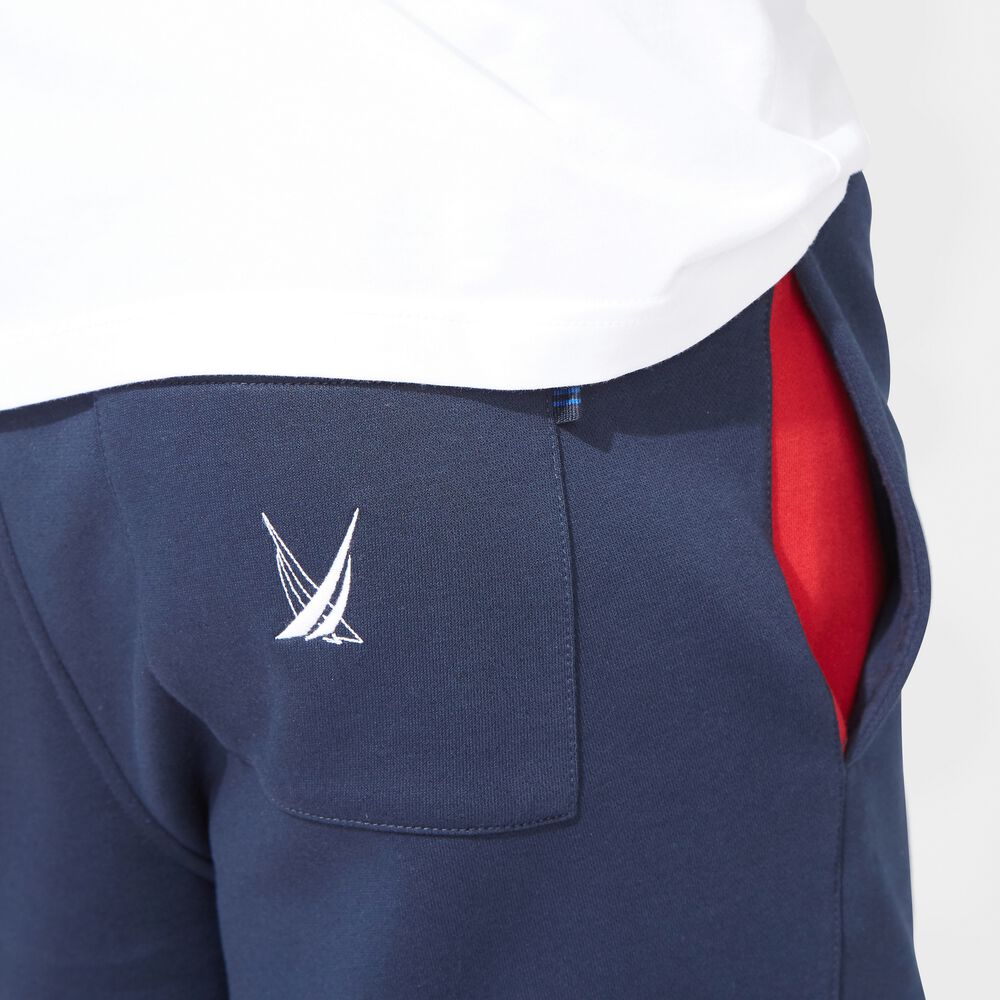 8.5" N83 LOGO KNIT SHORT,Navy,large