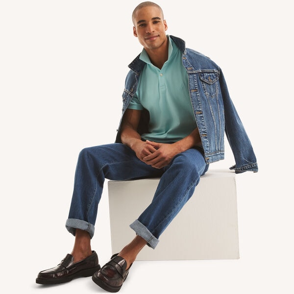 Slim Fit Interlock Deck Polo