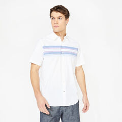 STRIPED SHORT-SLEEVE SHIRT,Bright White,large