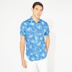 CLASSIC FIT TROPICAL FISH PRINT SHIRT,Limoges,large