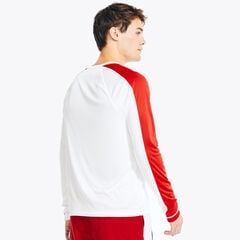 COLORBLOCK RASH GUARD SWIM SHIRT,Bright White,large