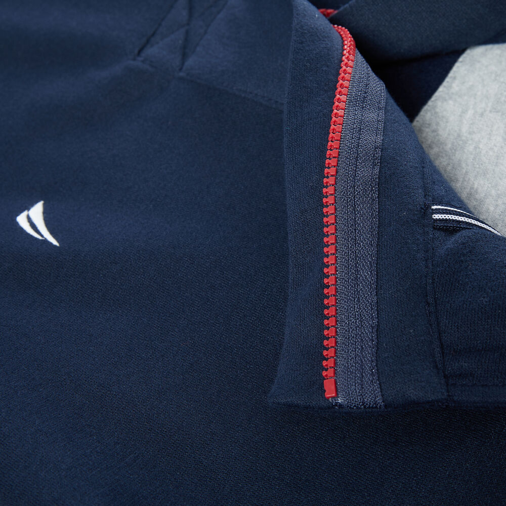 BIG & TALL BRAND ICON QUARTER-ZIP SWEATSHIRT,Navy,large