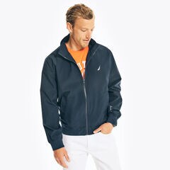 LIGHTWEIGHT RAINBREAKER BOMBER JACKET,Navy,large