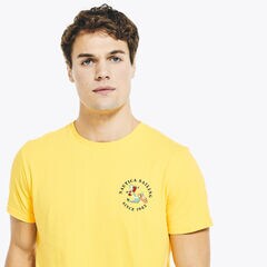 SUSTAINABLY CRAFTED SAILING GRAPHIC T-SHIRT,Marigold,large