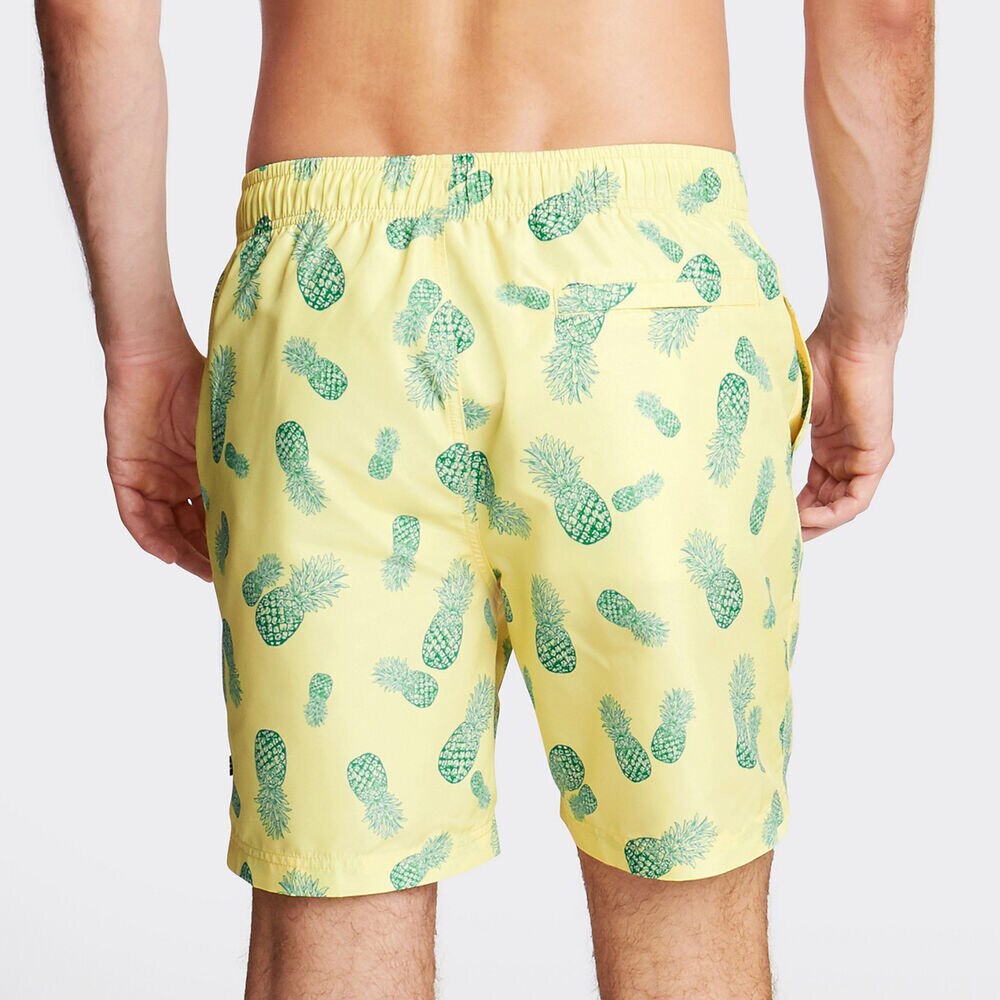 8" SWIM TRUNK IN PINEAPPLE PRINT,Sunshine,large