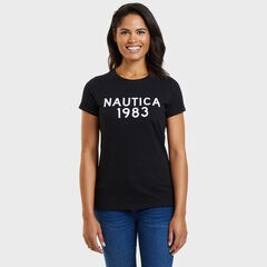 Slub 1983 Crewneck T-Shirt,True Black,large