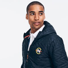 COMPETITION QUILTED LOGO JACKET,True Black,large