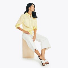 SUSTAINABLY CRAFTED BUTTON-DOWN WEEKEND SHIRT,Sunshine,large