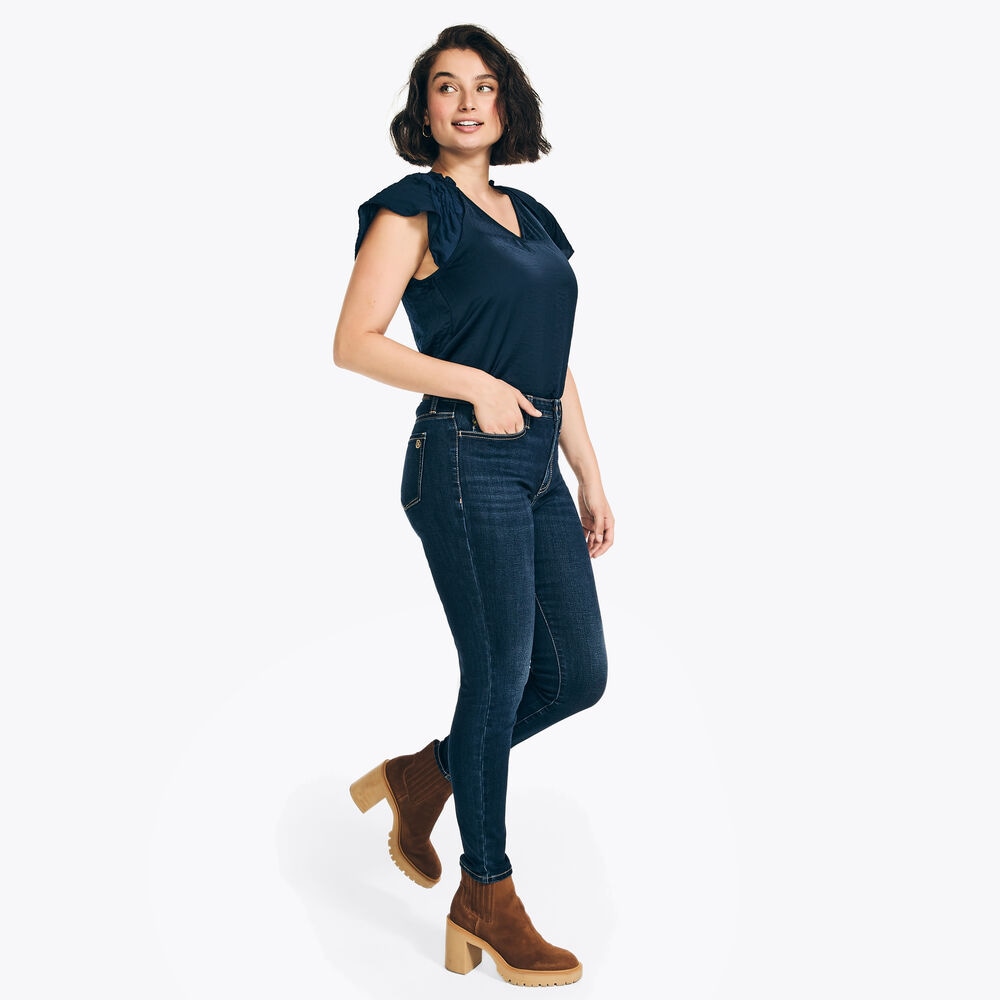 True Flex High-Rise Curvy Fit Skinny Denim,Naval Blue,large