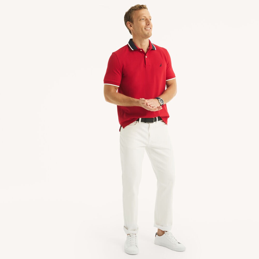 Classic Fit Polo,Tango Red,large
