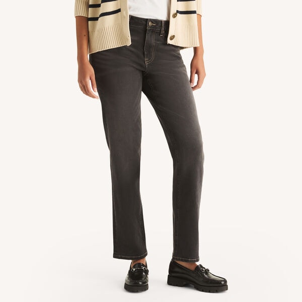 Mid-Rise Straight Denim