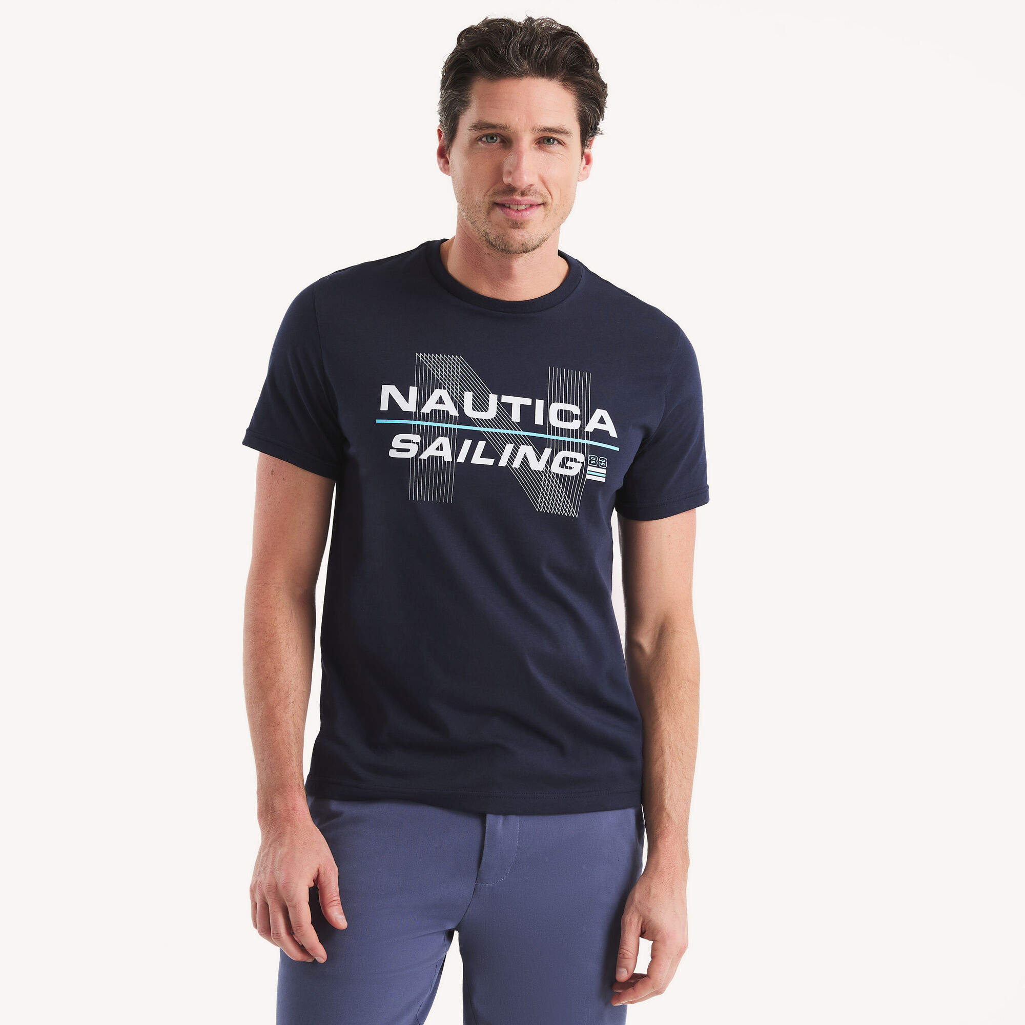 Sailing '83 Graphic T-Shirt,Stellar Blue Heather,large