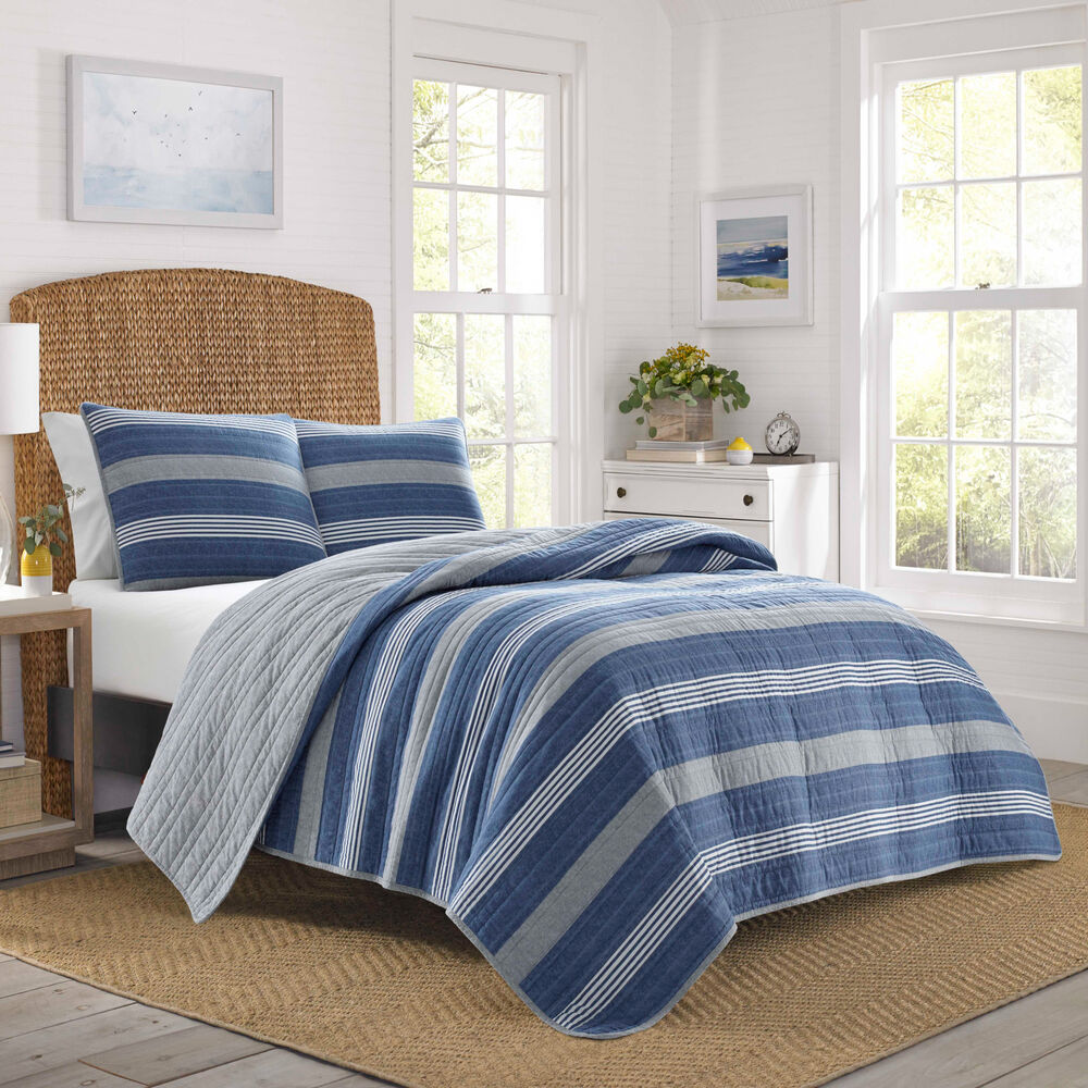 Saltmarsh Twin Quilt Set,Blue Mirage,large