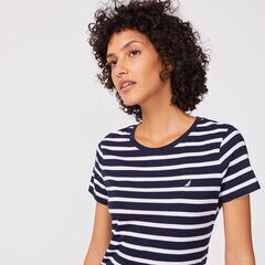 STRIPE BRAND ICON T-SHIRT,Stellar Blue Heather,large