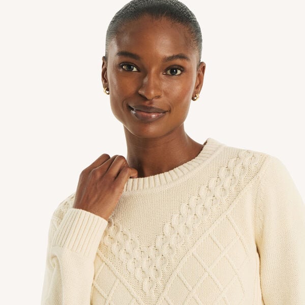 Cable Crewneck Sweater