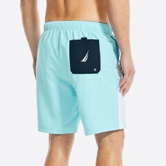 8" NEON LOGO PIECED STRIPE SWIM,Surf Water Wash,large