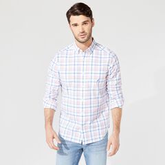 PLAID SHIRT,Bright White,large