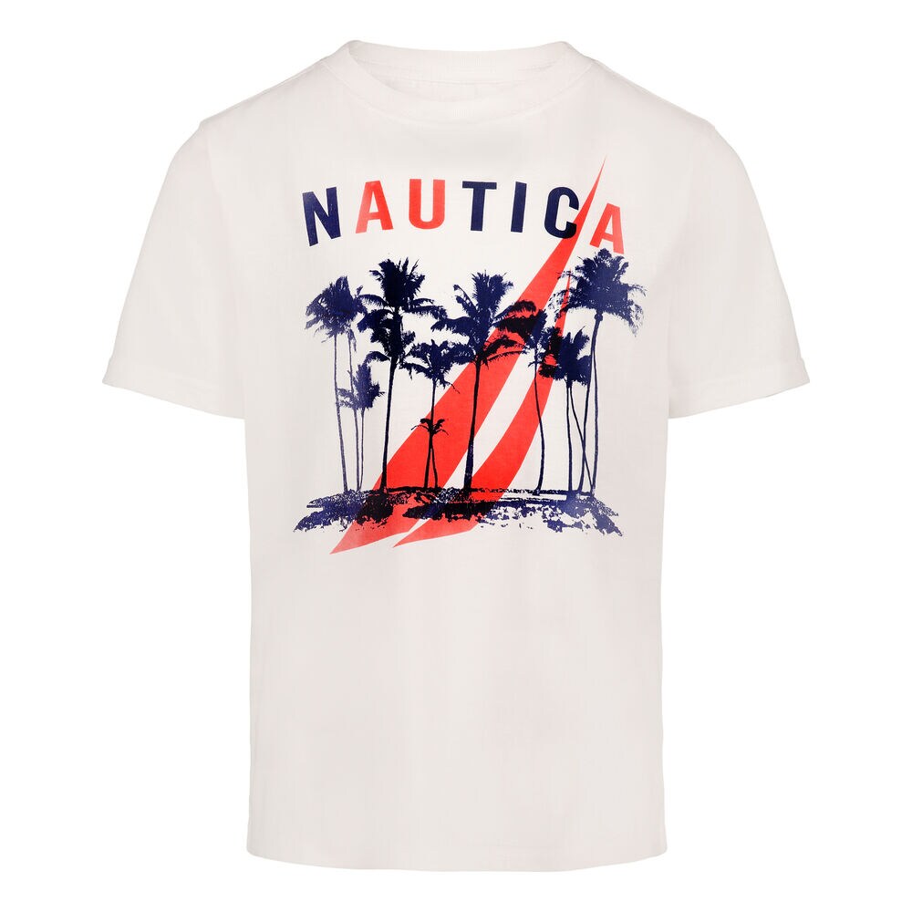 TODDLER BOYS' PALM TREE GRAPHIC T-SHIRT (2T-4T),Antique White Wash,large