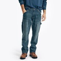 NAUTICA JEANS CO. RELAXED FIT CARPENTER DENIM,Blue Mirage,large