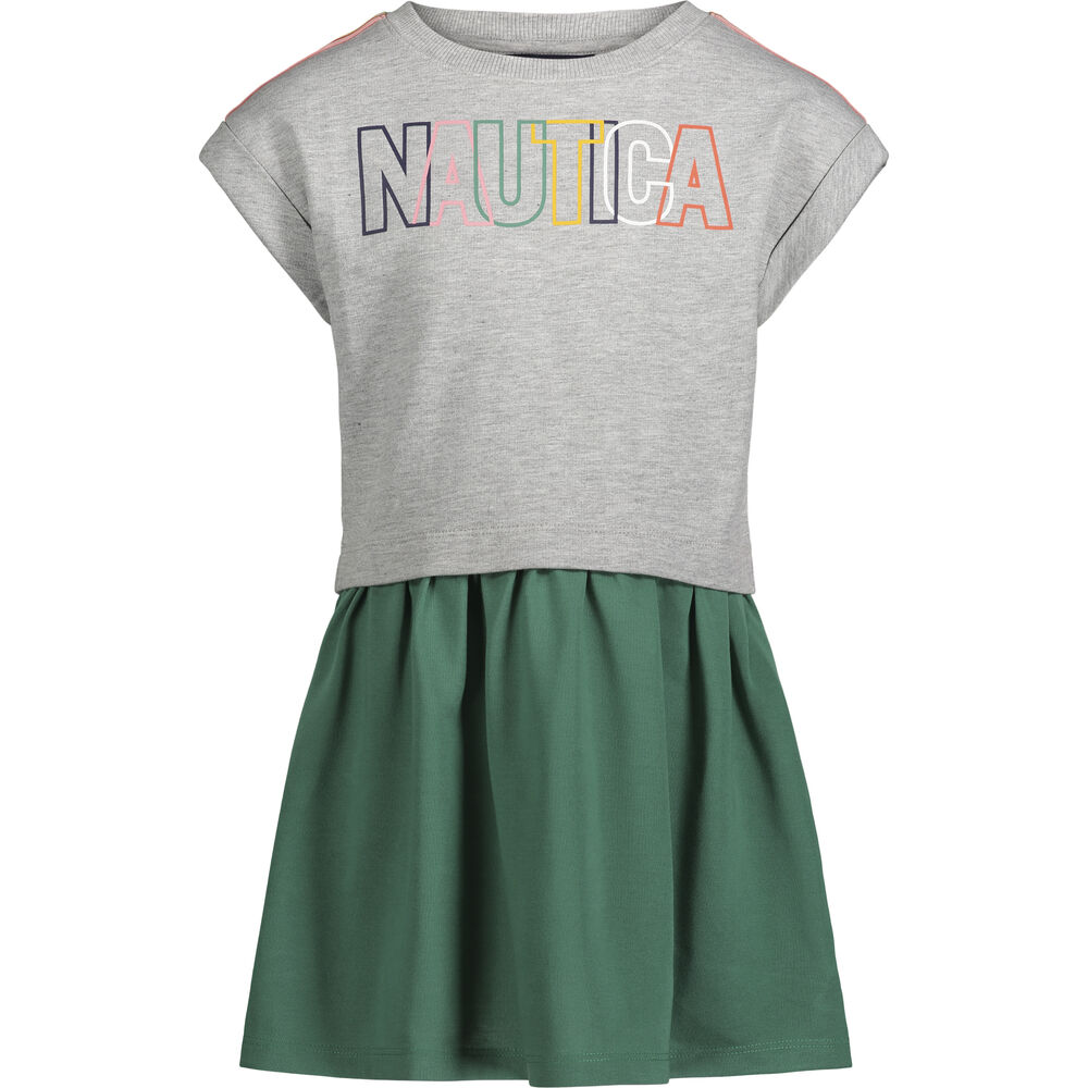 TODDLER GIRLS' PLEATED BOTTOM DRESS (2T-4T),Green Coast,large