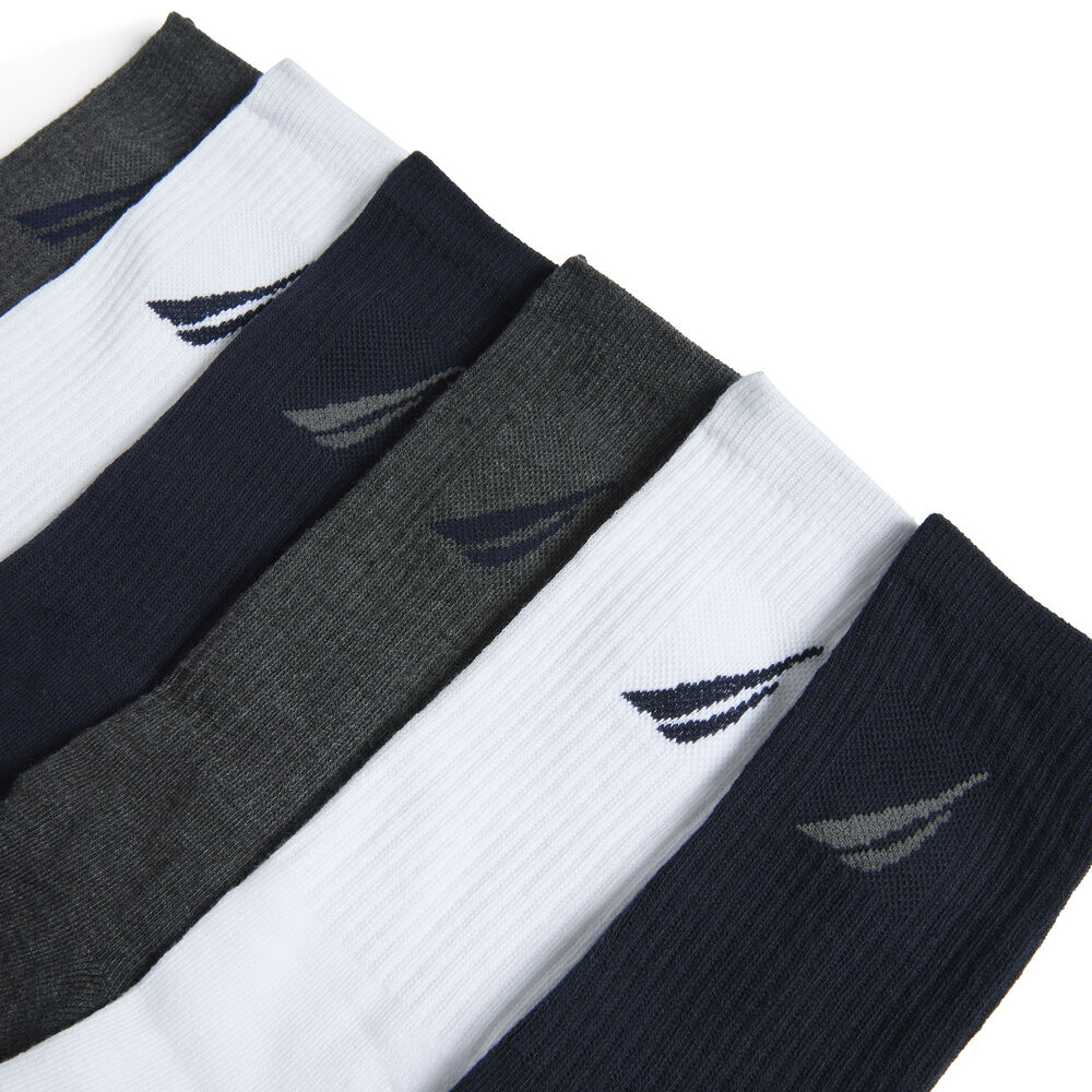 ATHLETIC CORE CREW SOCKS, 5-PACK,True Quarry,large