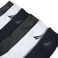 ATHLETIC CORE CREW SOCKS, 5-PACK,True Quarry,large