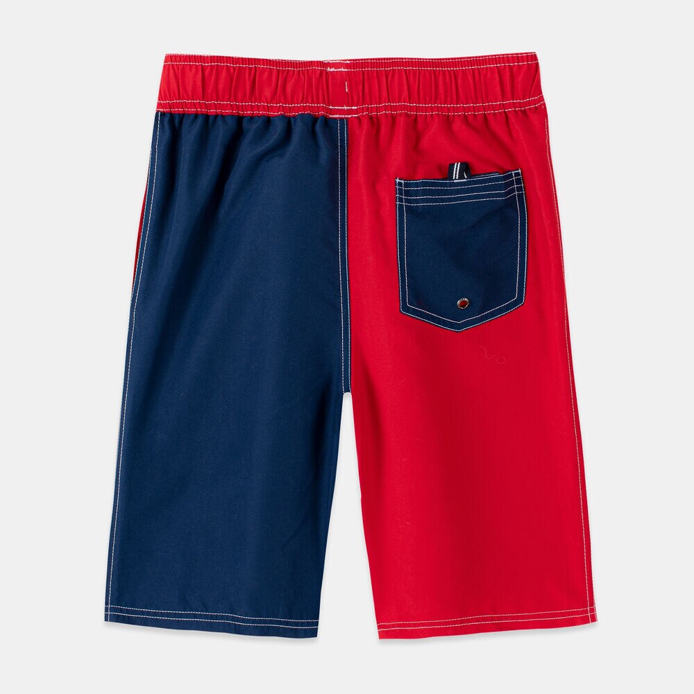 LITTLE BOYS' MAKOA COLORBLOCK SWIM TRUNKS (4-7),Melonberry,large