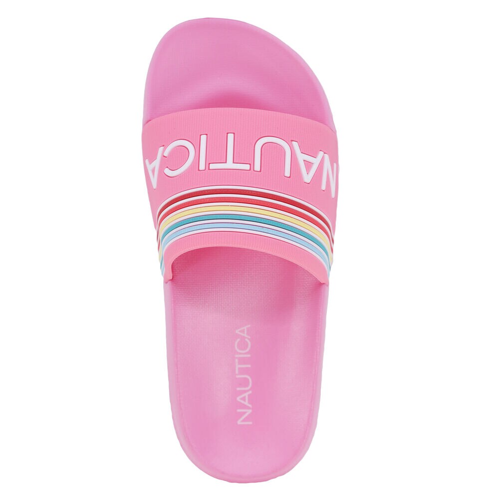 Rainbow Slide Sandal,Reckoning Red,large