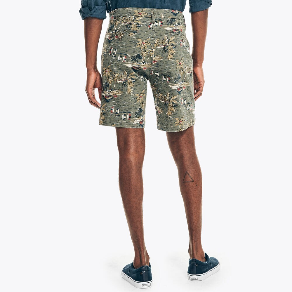8.5" ISLAND PRINT SHORT,Hillside Olive,large