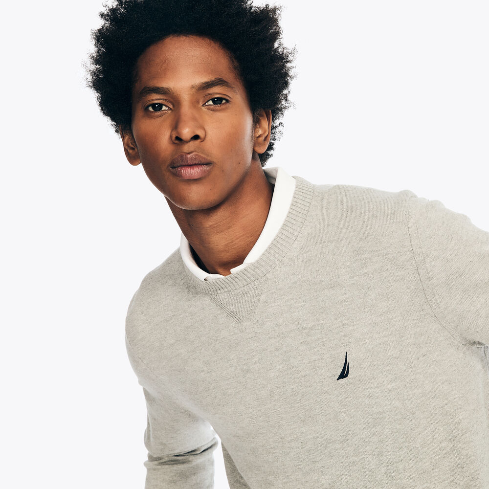 Navtech Crewneck Sweater,Grey Heather,large