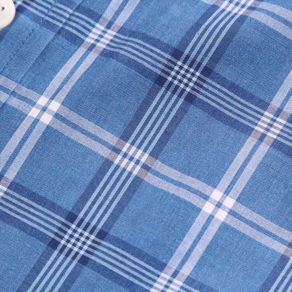 BIG & TALL CLASSIC FIT WRINKLE-RESISTANT PLAID SHIRT,Star Sapphire,large