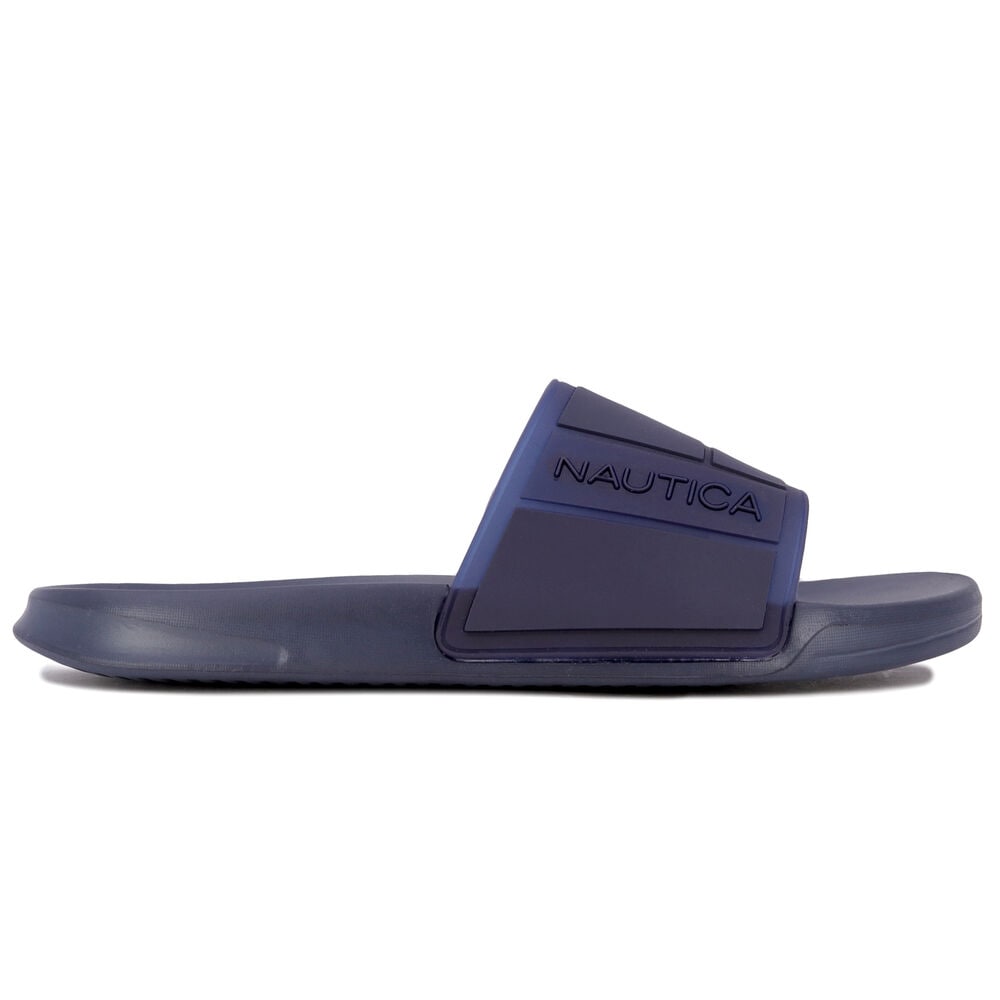 LOGO-EMBOSSED SLIDE SANDAL,Ice Blue,large
