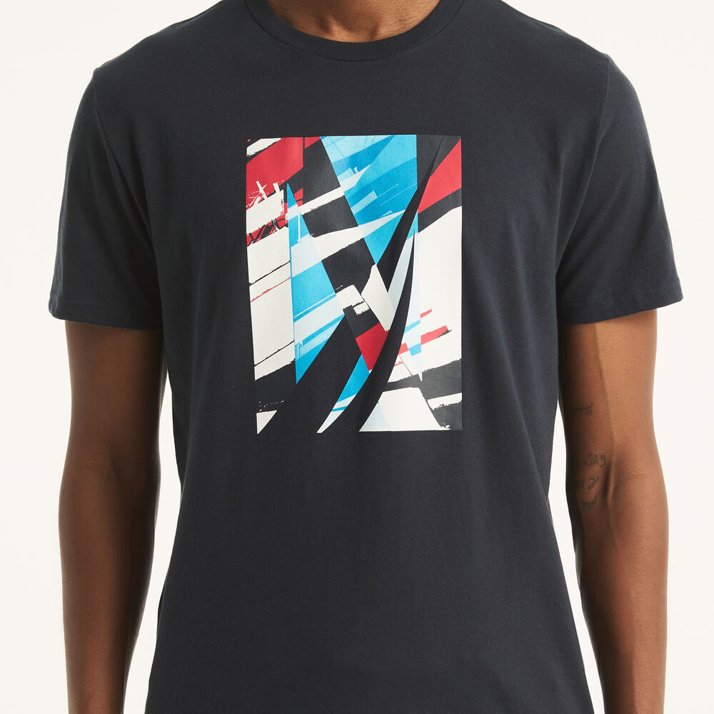 Logo Graphic T-Shirt,Navy,large