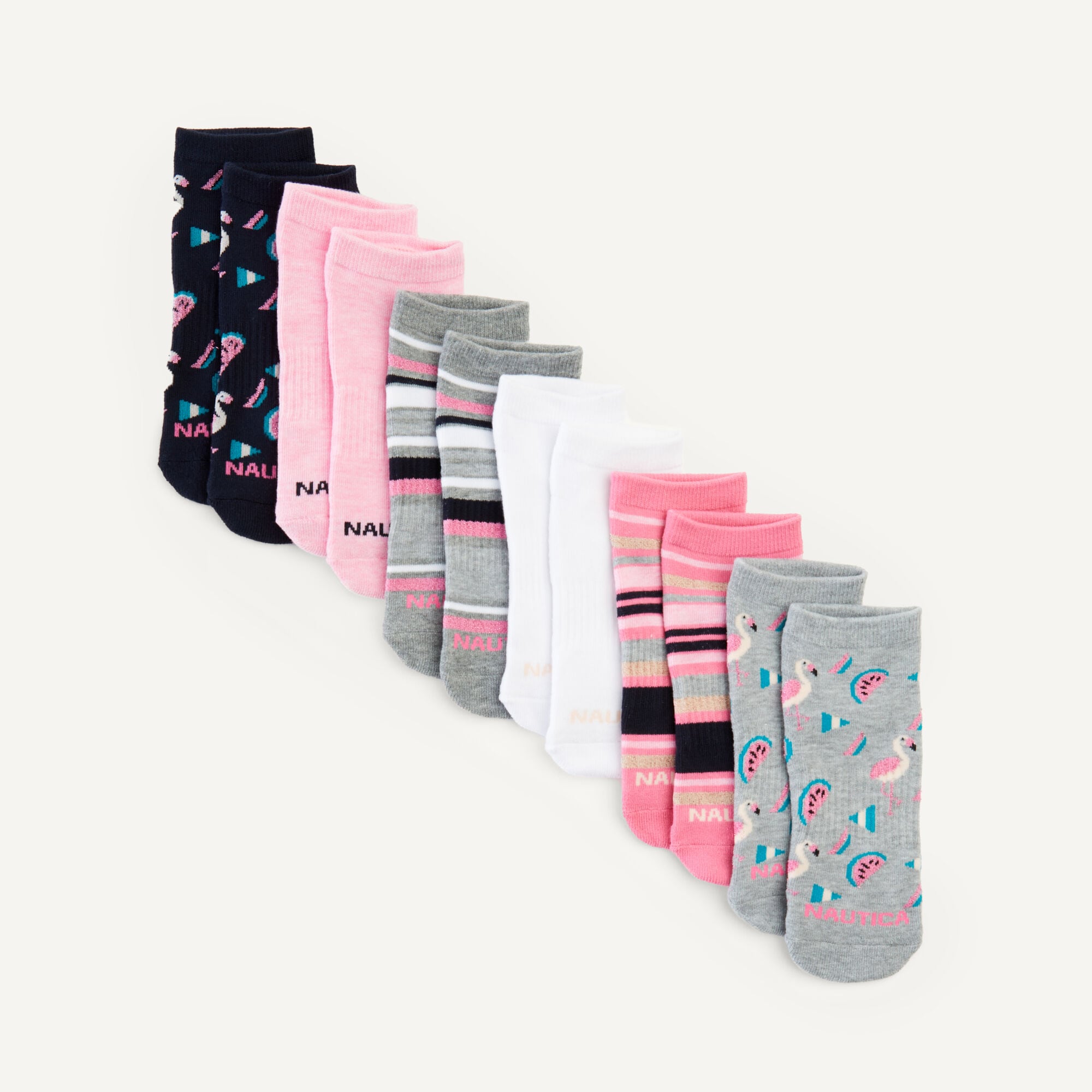 Athletic Lowcut Socks, 6-pack,Multi,large