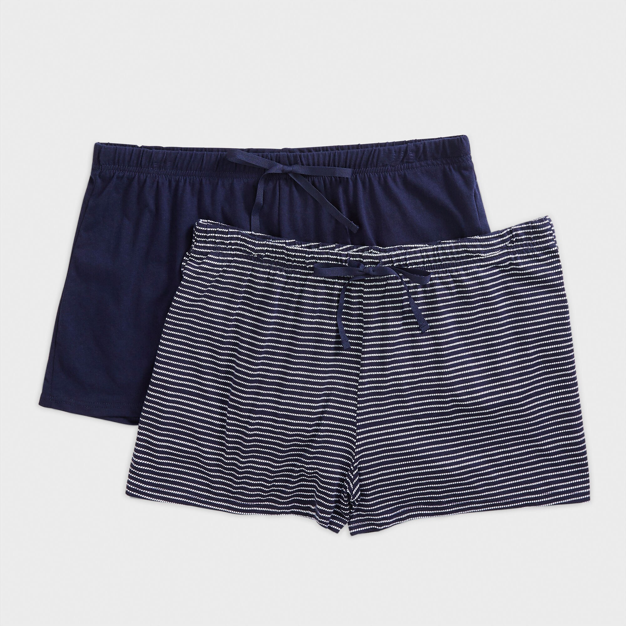 2-PACK STRIPE SLEEP SHORTS,Crystal Bay Blue,large
