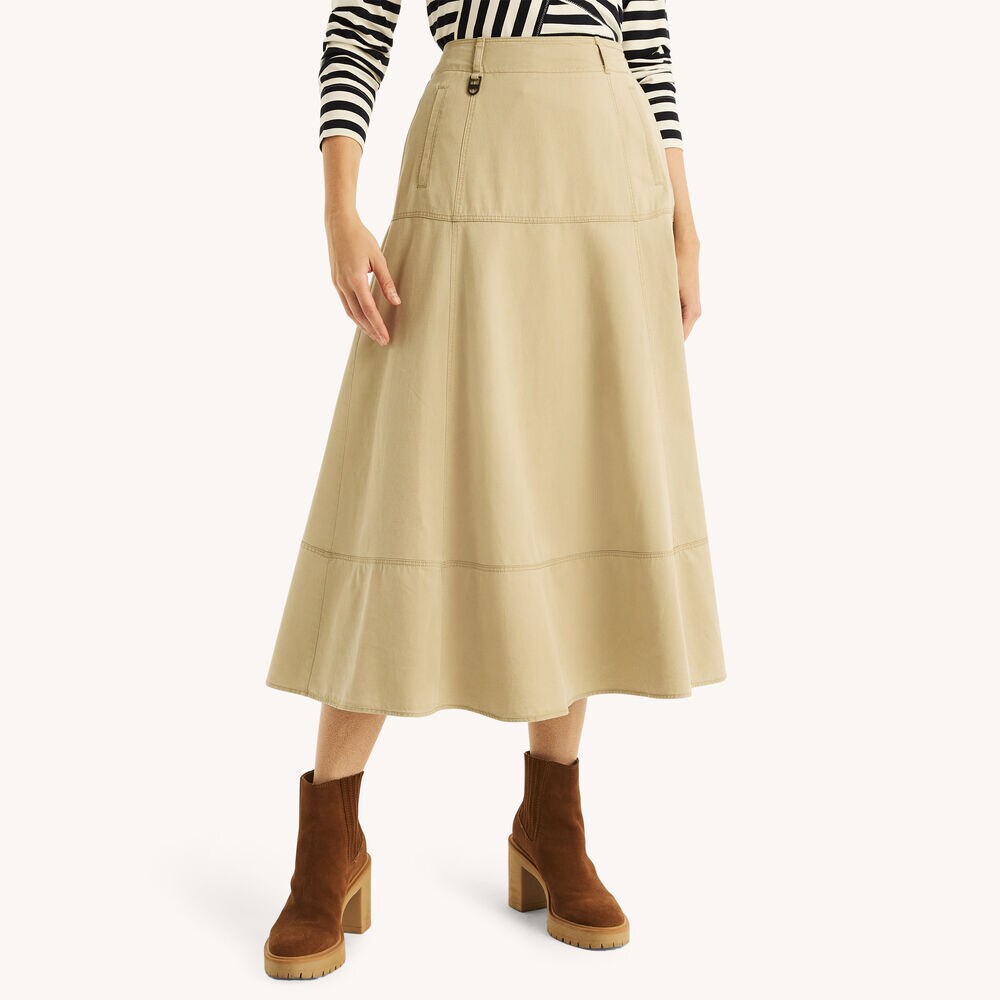 A-Line Midi Skirt,Rope,large