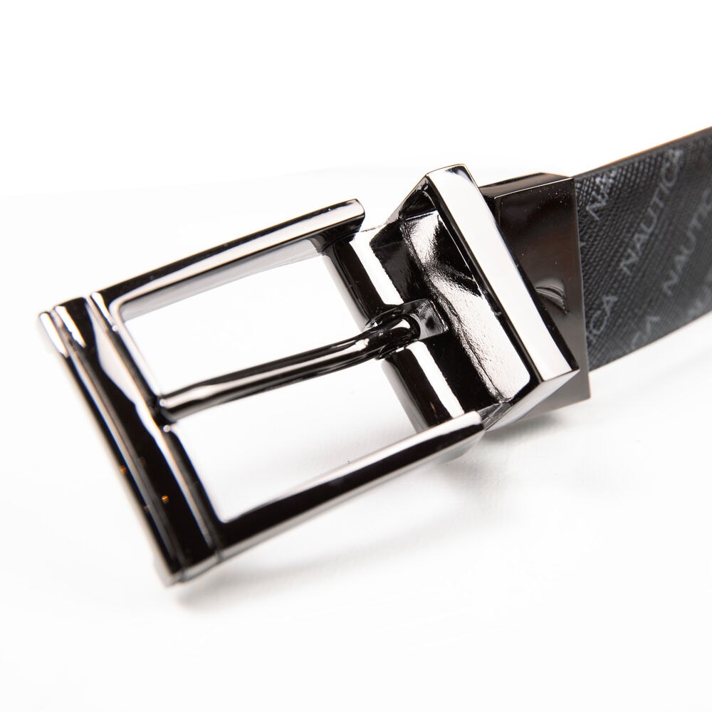 Reversible Logo Belt,Black,large
