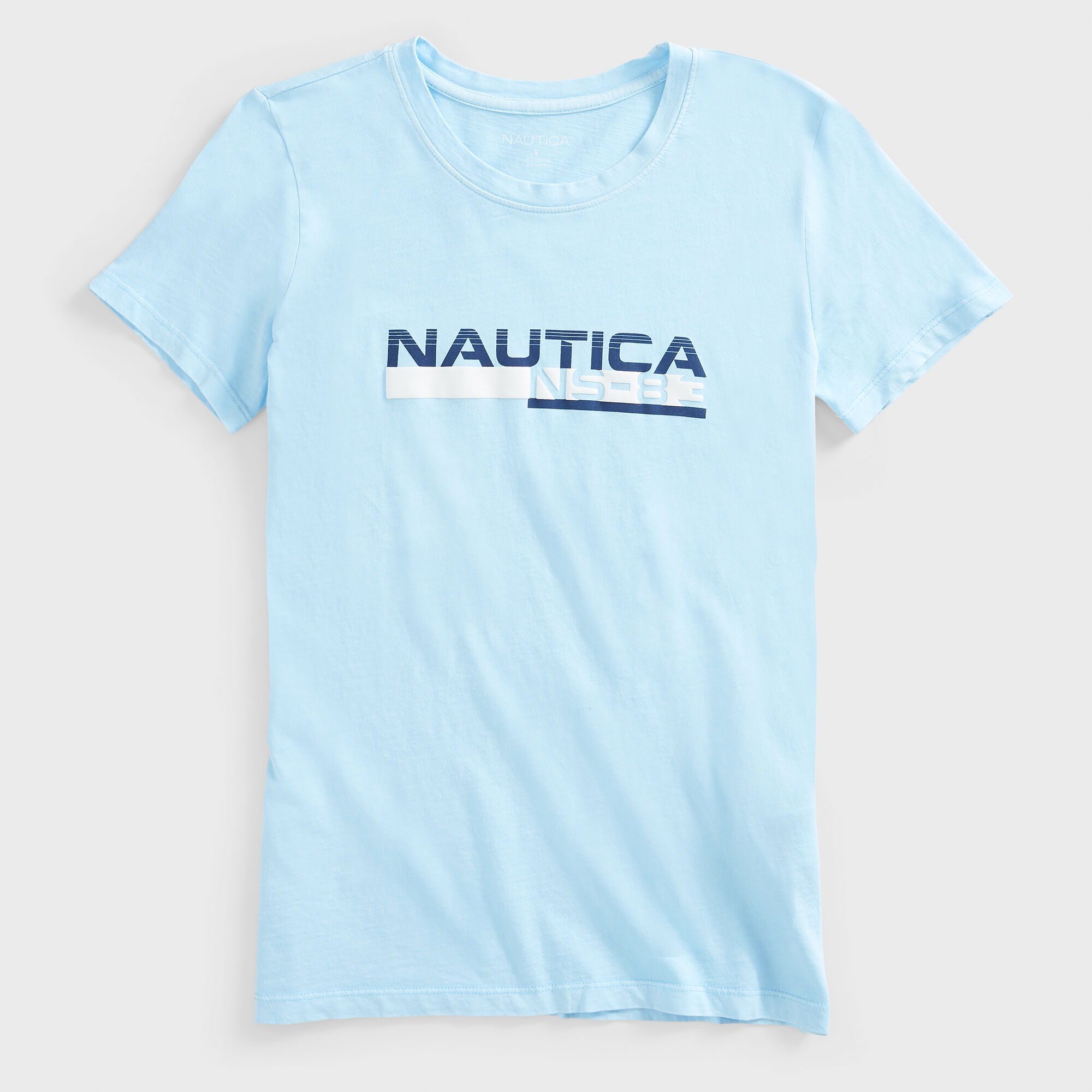 NS83 LOGO NEON T-SHIRT,Light Tide Water Wash,large
