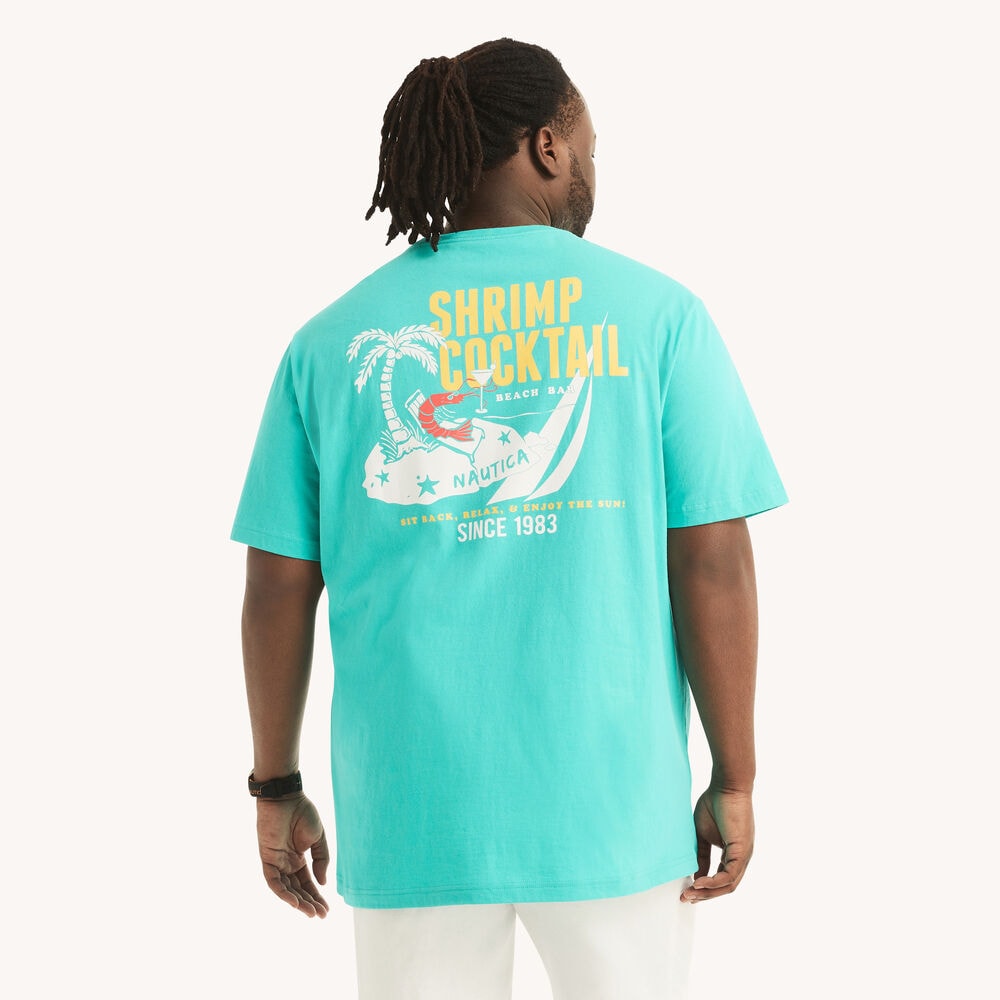 Big & Tall Shrimp Cocktail Graphic T-Shirt,Light Olive,large