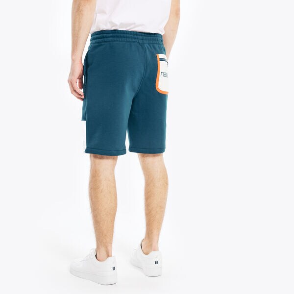 9" BIG & TALL COLORBLOCK LOGO FLEECE SHORT