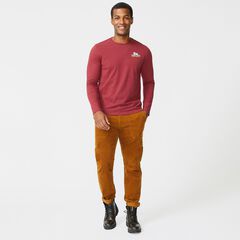 SUSTAINABLY CRAFTED GRAPHIC LONG-SLEEVE T-SHIRT,Zinfandel,large