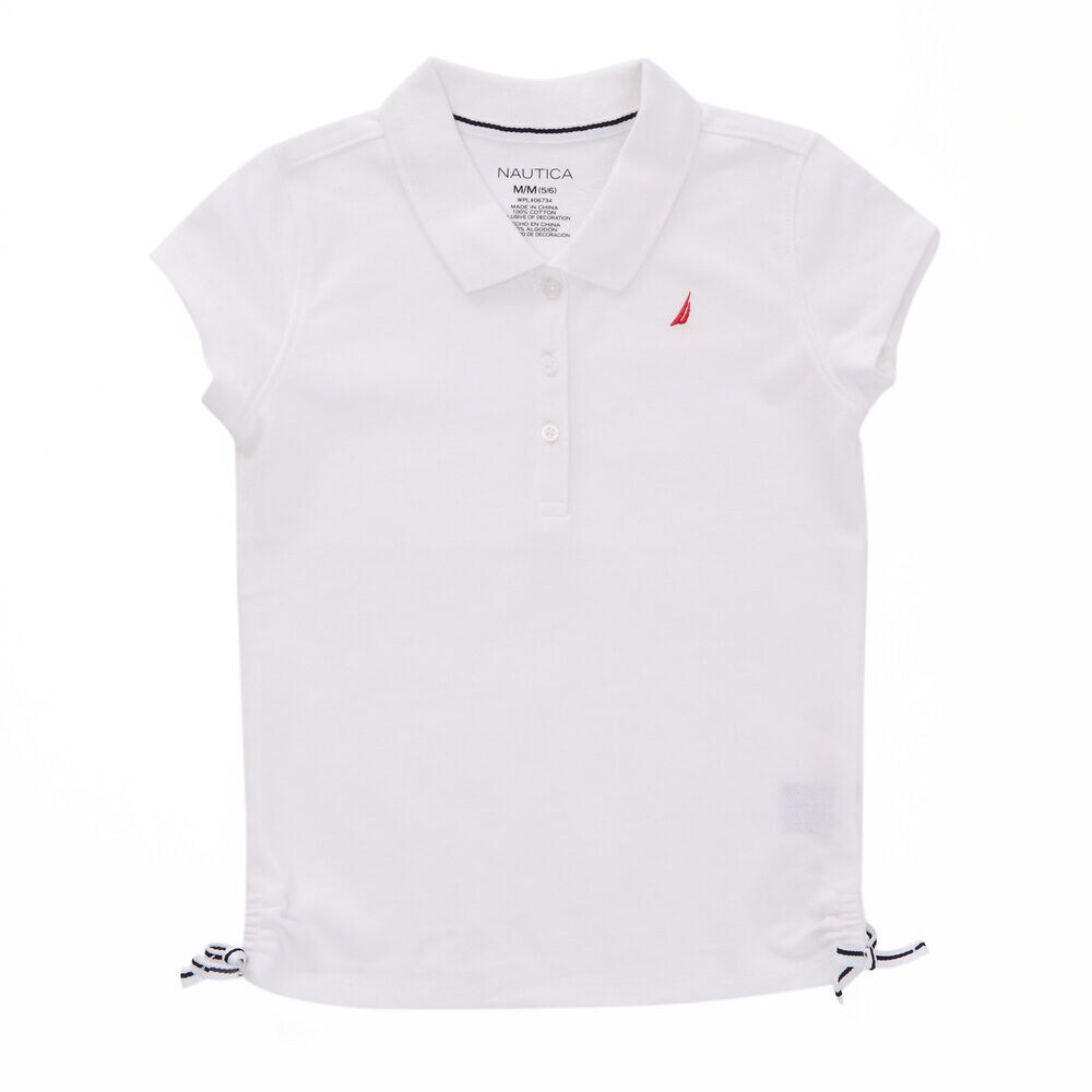 Little Girls' Polo Shirt (2T-7),Sail White,large