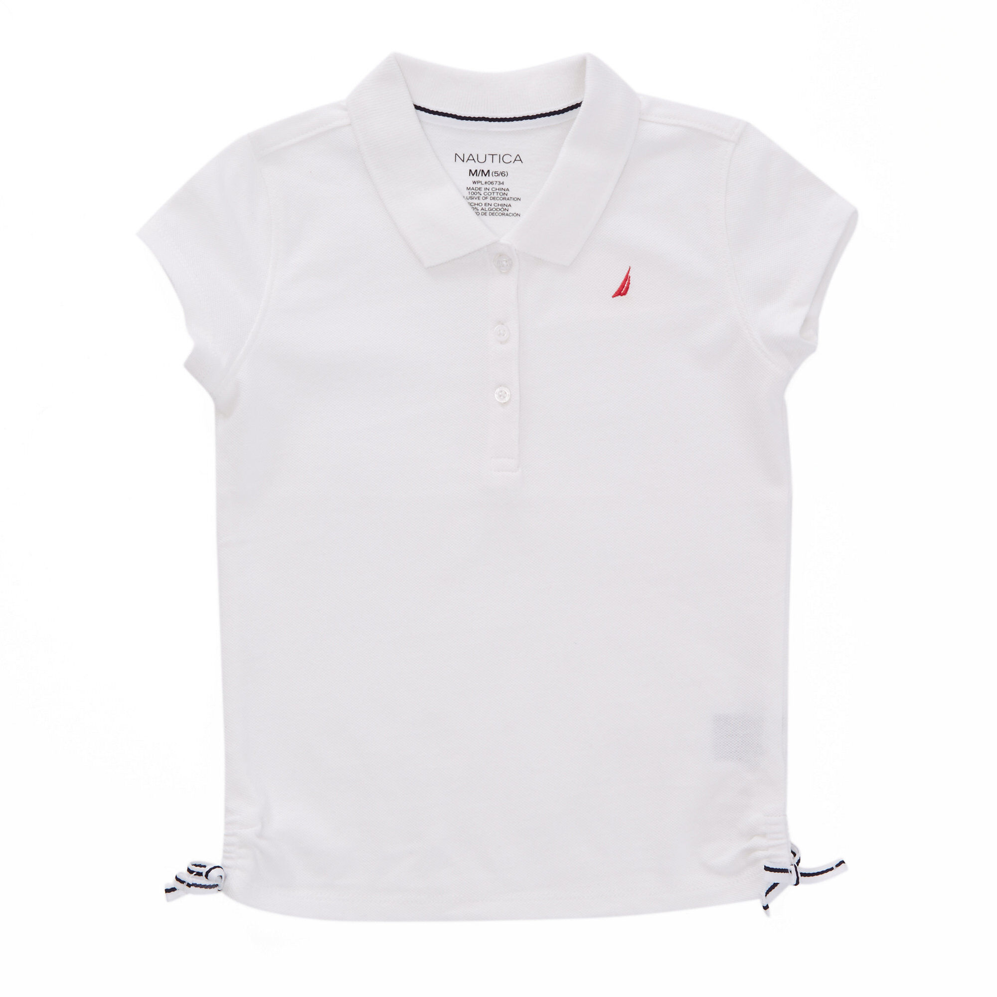 Little Girls' Polo Shirt (2T-7),Sail White,large