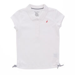Little Girls' Polo Shirt (2T-7),Sail White,large