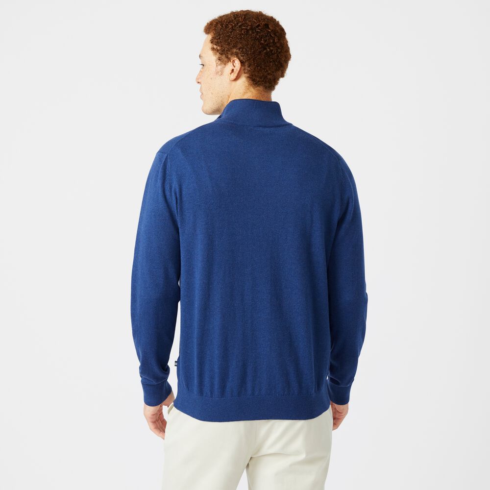 NAVTECH QUARTER-ZIP SWEATER,Sapphire/Pitch Yellow,large