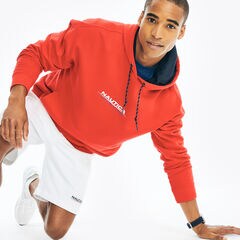 COMPETITION LOGO PULLOVER HOODIE,Tomales Red,large