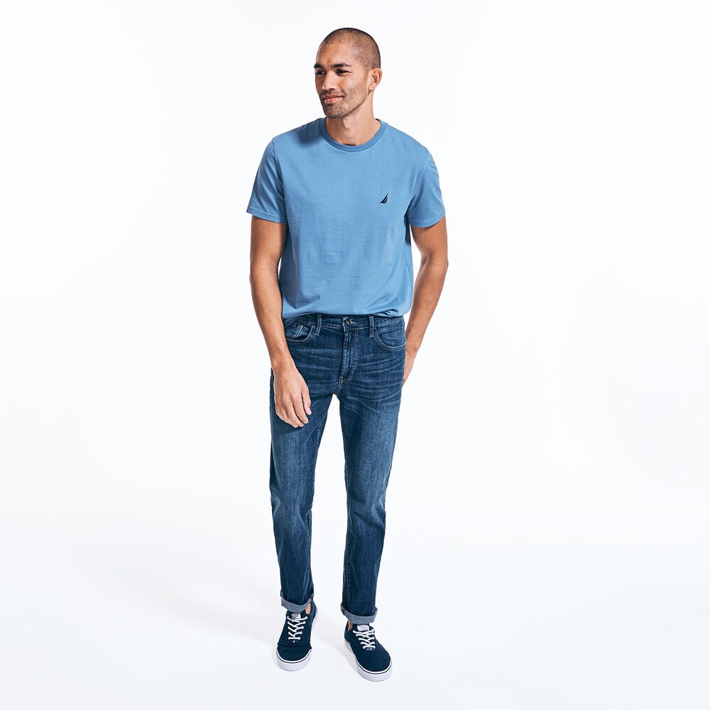 STRAIGHT FIT STRETCH DENIM,Lakeside Indigo Denm Wash,large