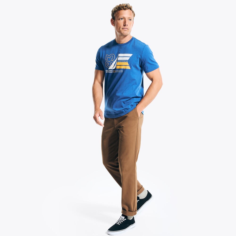 1983 Logo Graphic T-Shirt,Windsurf Blue,large