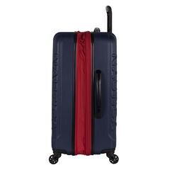 Vernon Bay Hardside Spinner Luggage in Navy/Red,Navy,large