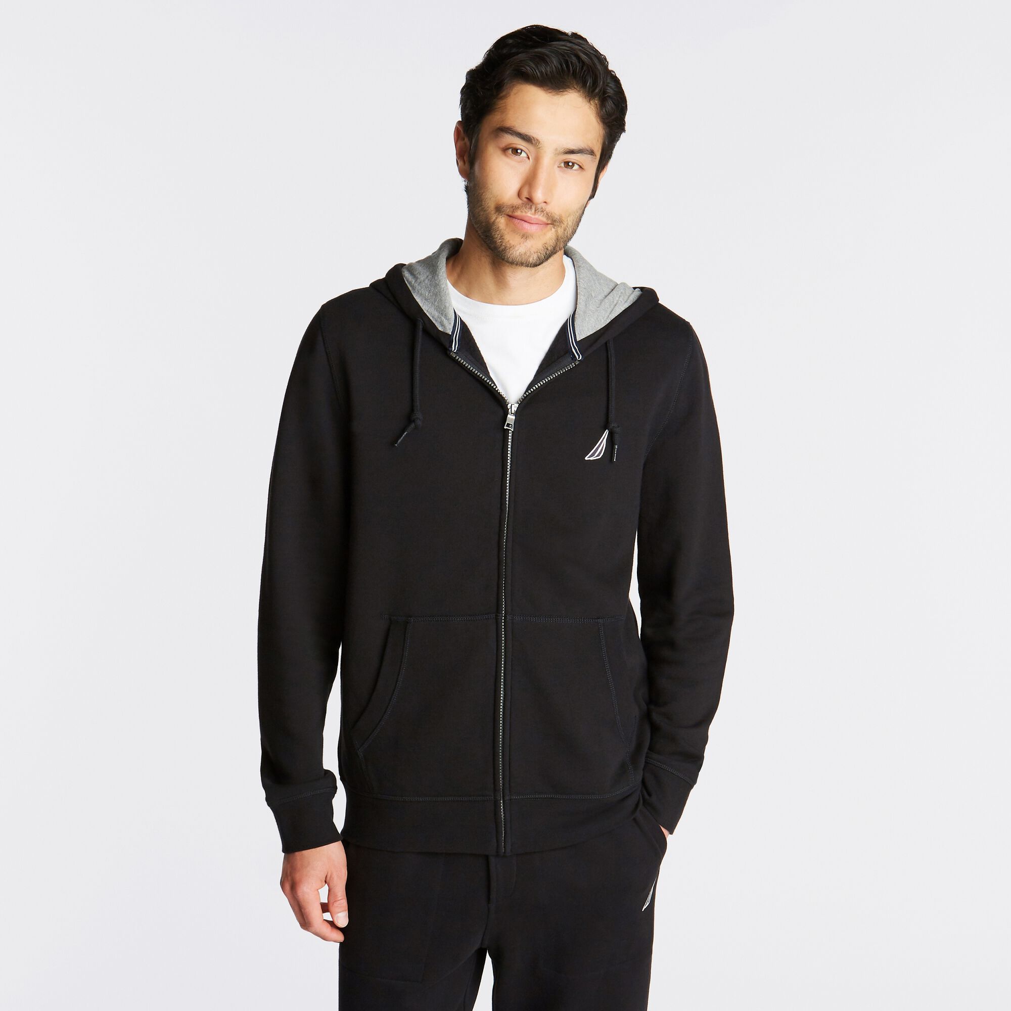 Nautica Full-Zip Hoodie,True Black,large